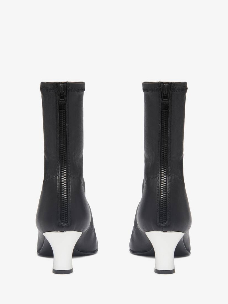 Alexander McQueen Women's Armadillo Ankle Boot in Black/silver/gold outlook
