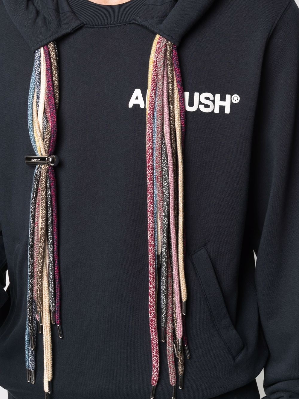 logo-print drawstring sweatshirt - 5