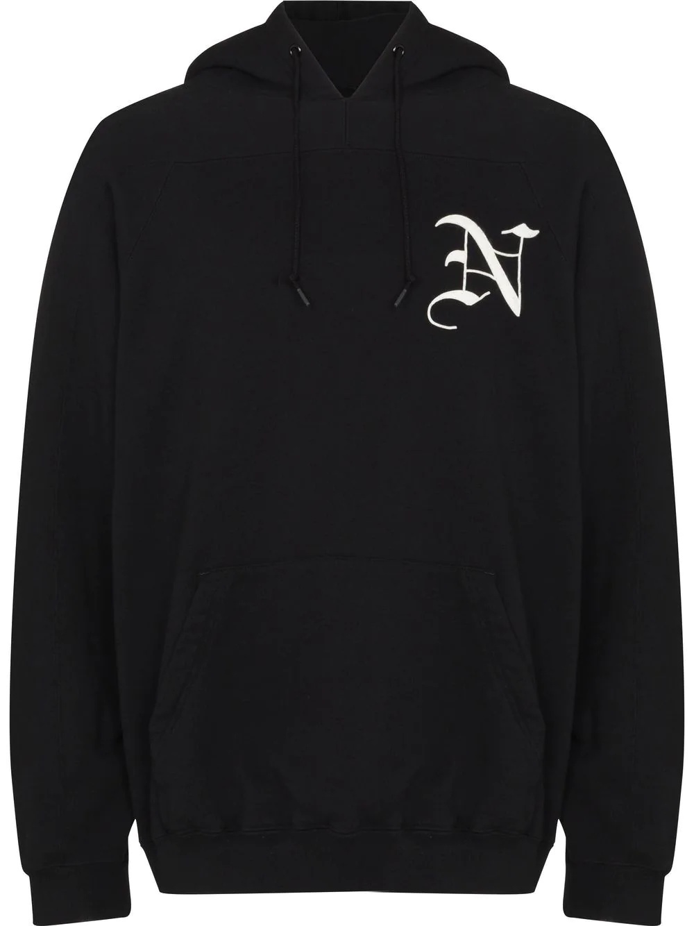 logo-print cotton hoodie - 1