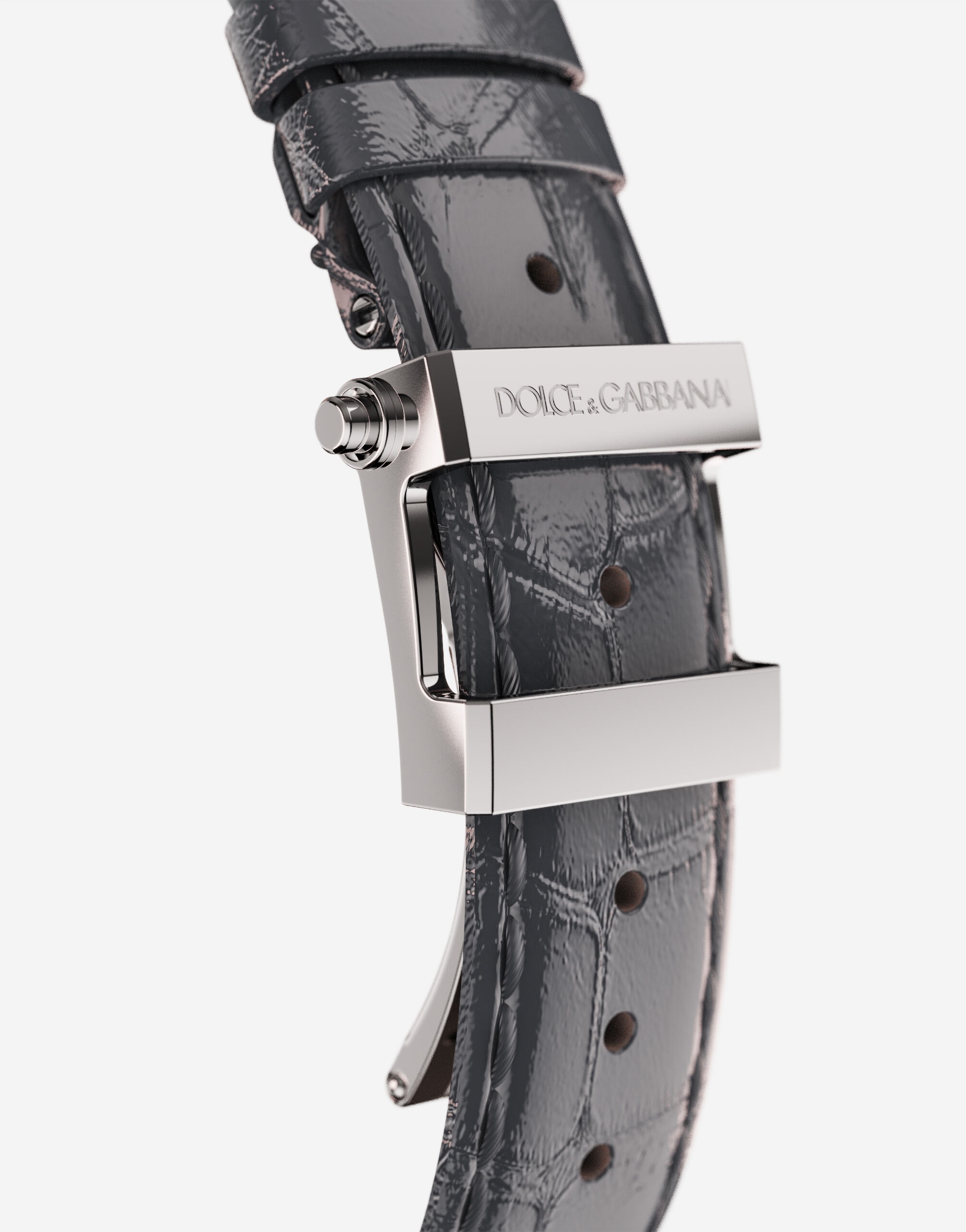 DG7 watch in steel with engraved side decoration in gold - 4