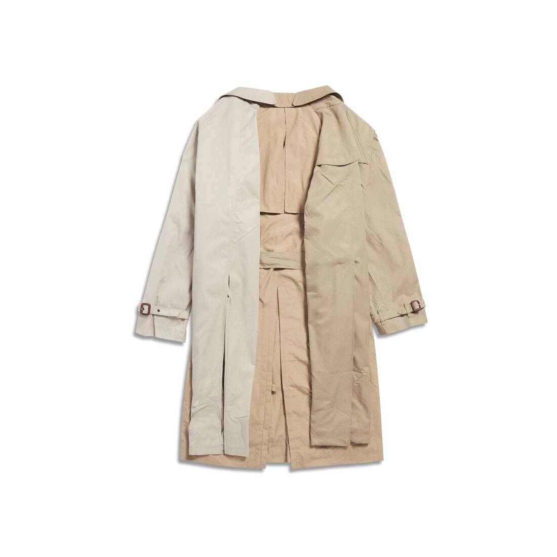 Double Sleeve Trench in Dark Beige - 2