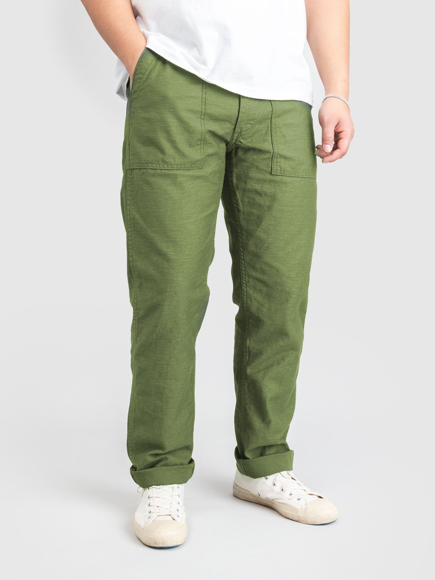 Slim Fatigue Pants in Army - 2