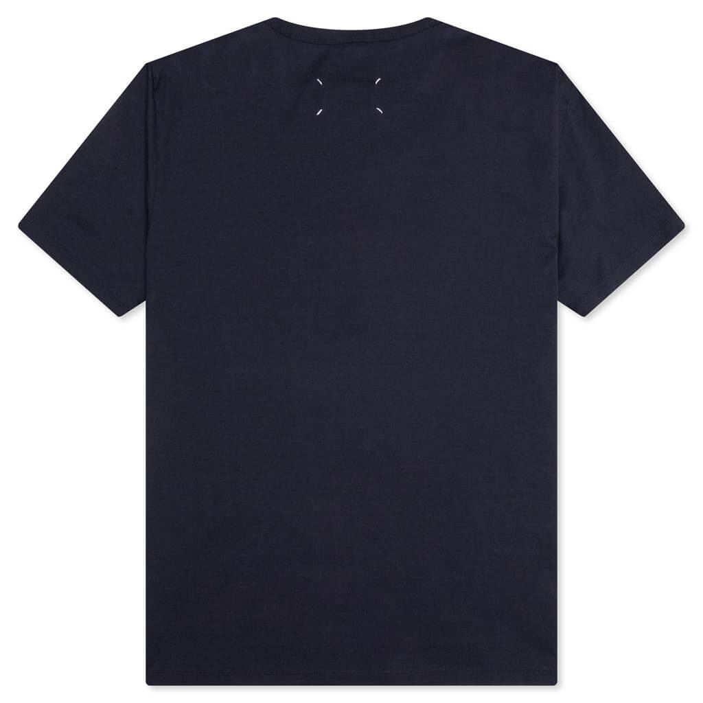UPSIDE DOWN LOGO T-SHIRT  - BLUE/TONAL EMBROIDERY - 2