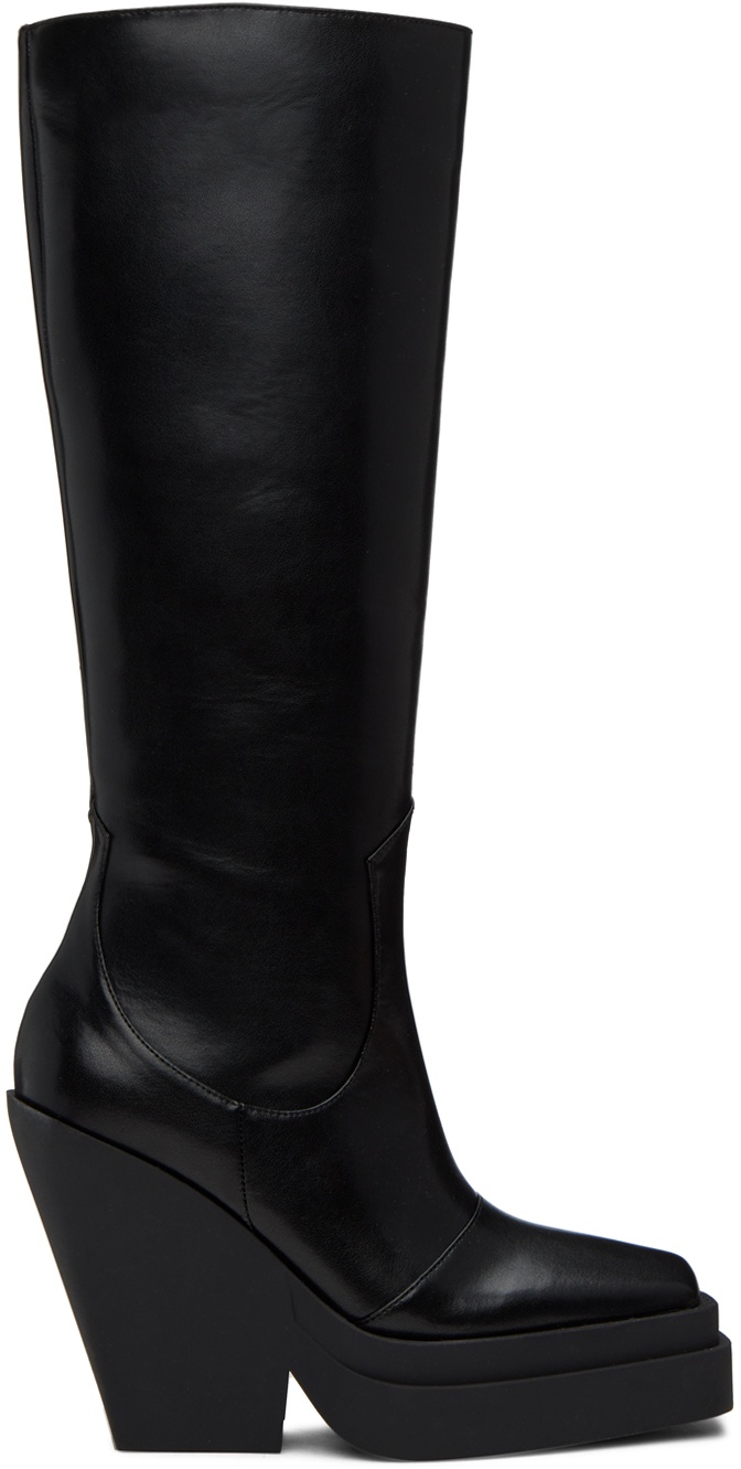 【関税込み】GIABORGHINI ブラック Gia 14 ブーツ GIABORGHINI Black Gia 14 Boots | REVERSIBLE