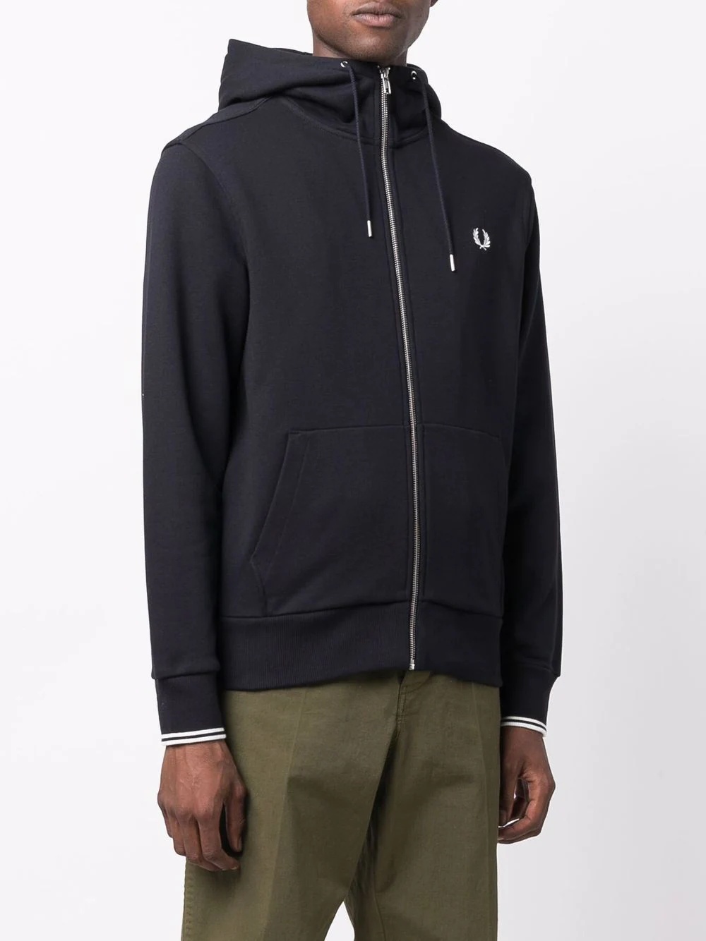 embroidered logo hoodie - 3