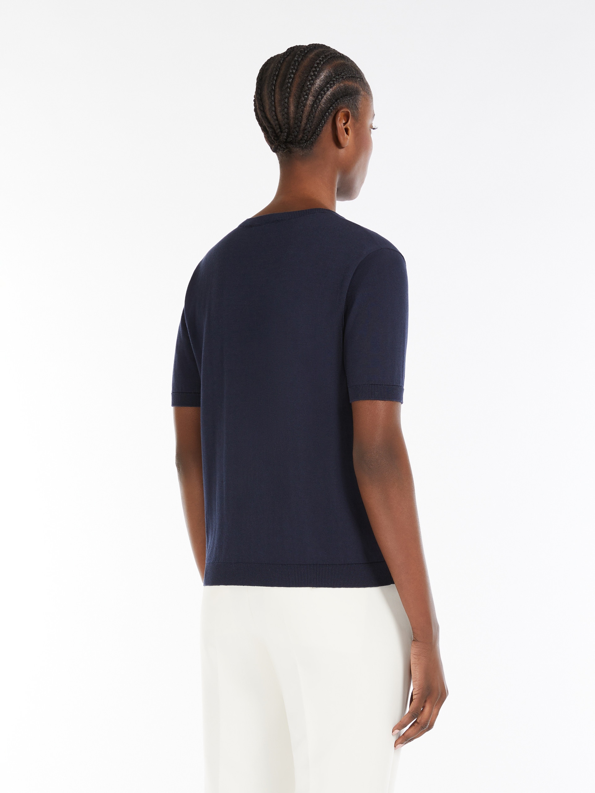 ZIBETTO Silk and cotton knit T-shirt - 4