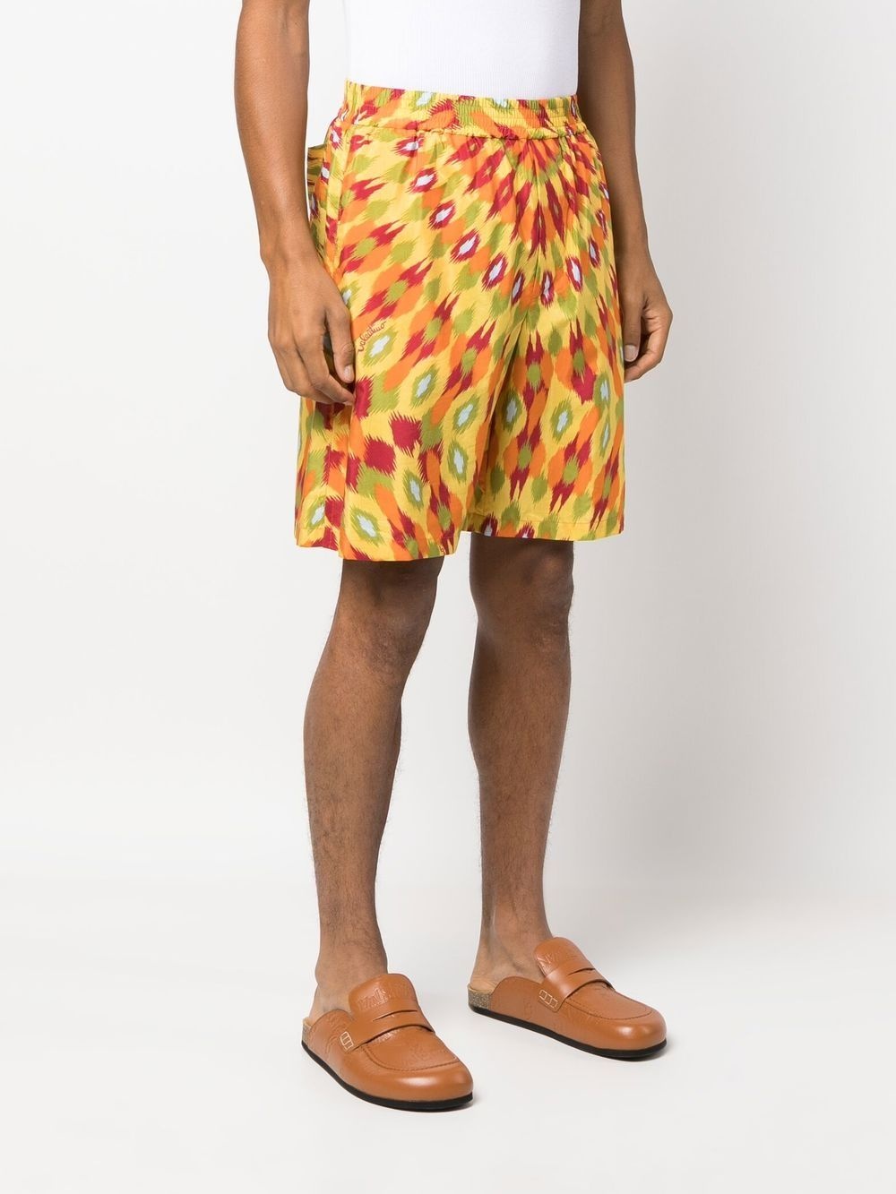 abstract-print track shorts - 3