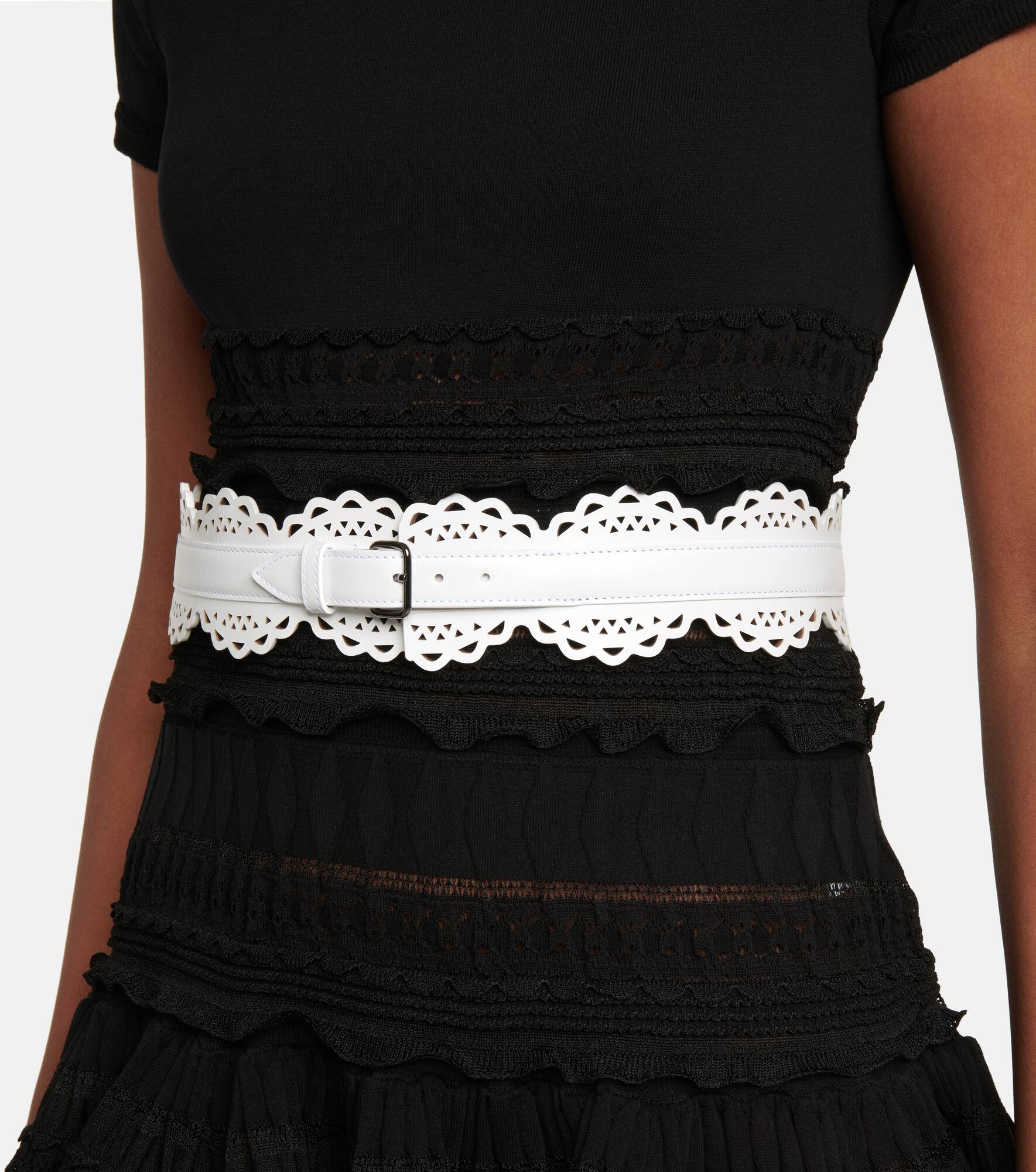 Laser-cut leather belt - 2