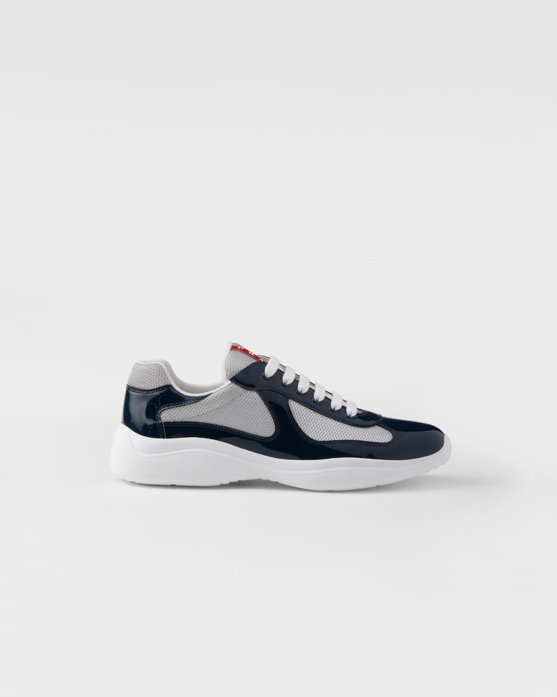 Prada Patent leather and technical fabric Prada America's Cup sneakers outlook