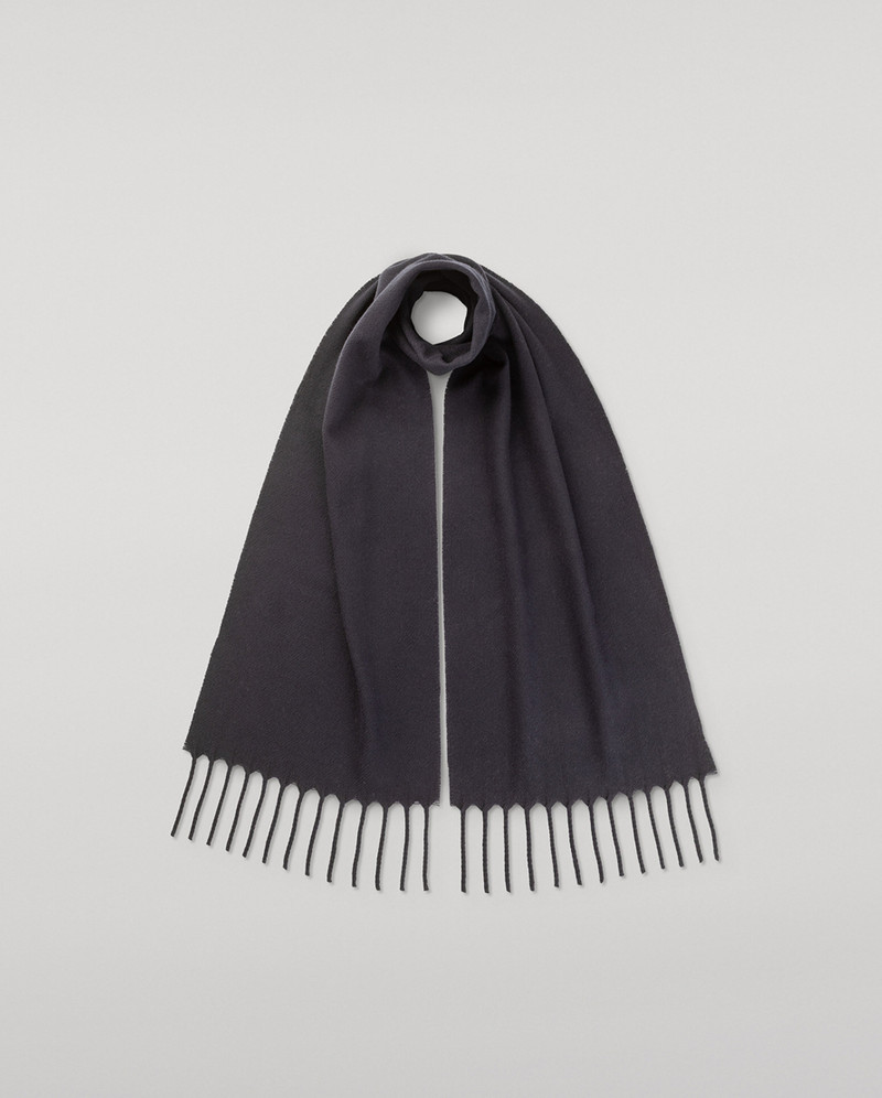 Mach Navy Wool Scarf 1