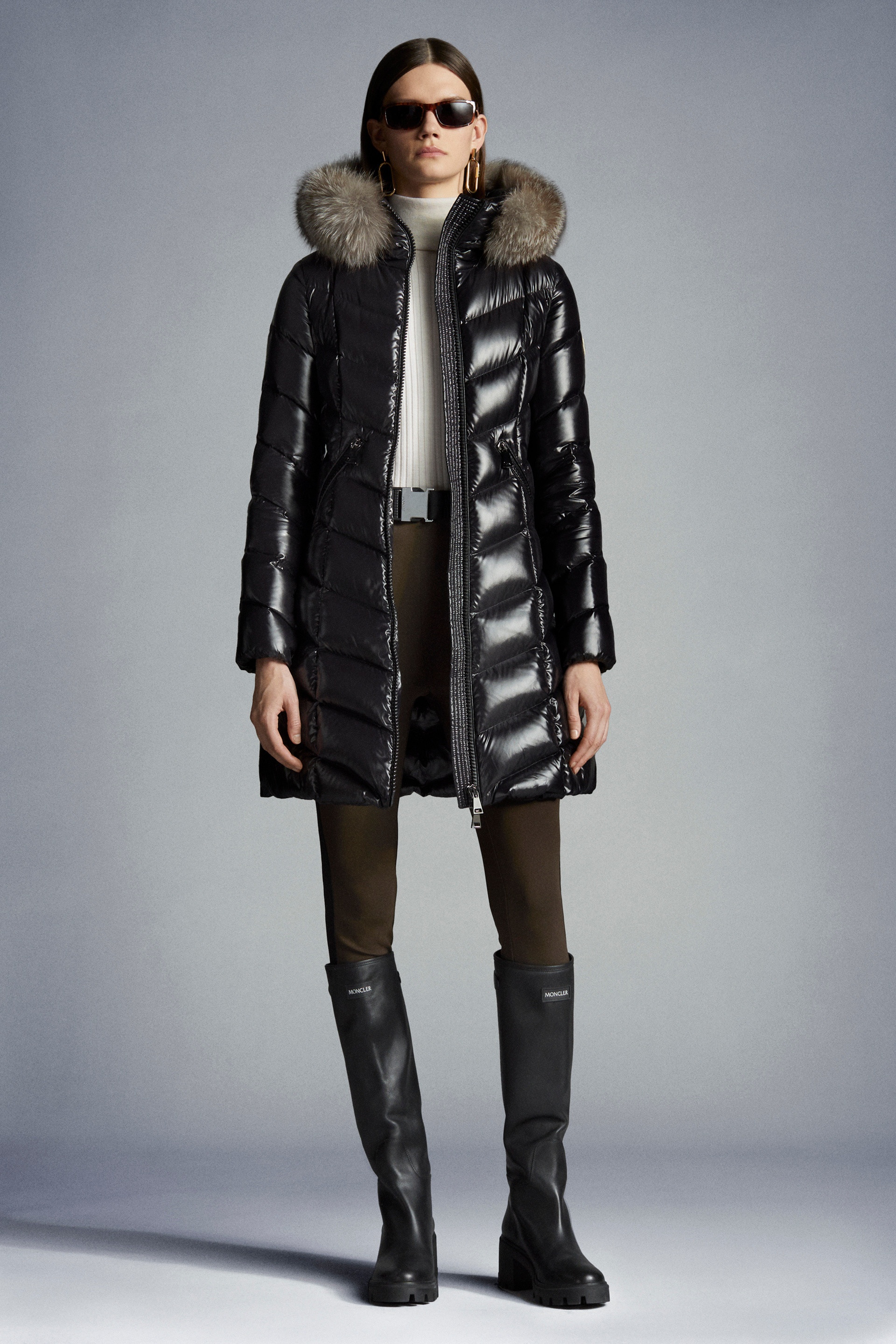 Moncler Fulmarus Long Down Jacket | REVERSIBLE