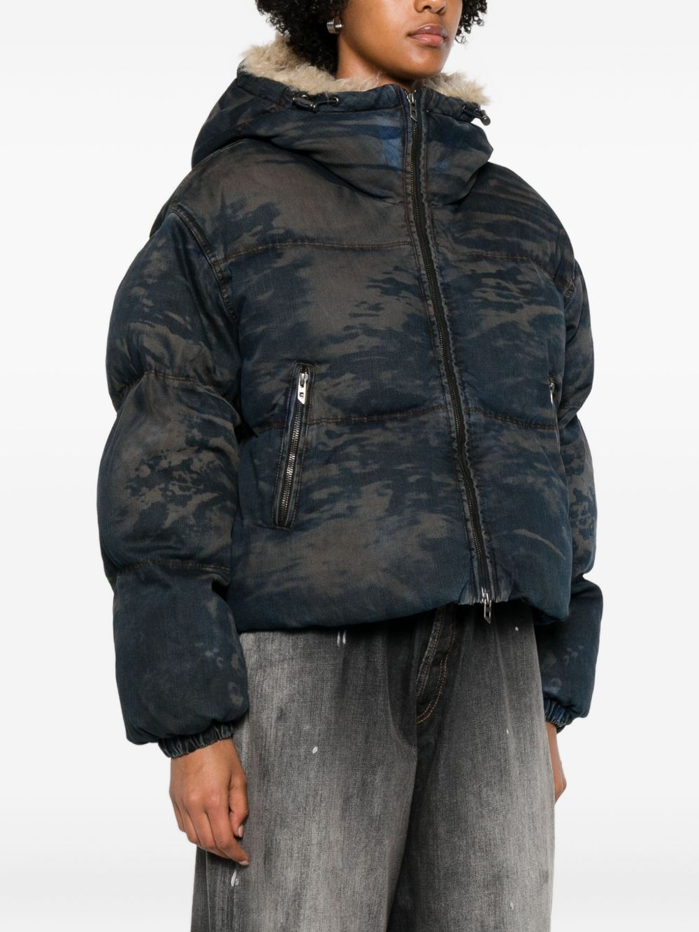 camouflage-pattern padded jacket - 3