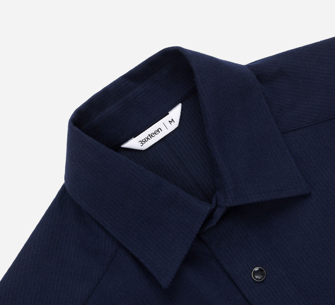 Snap Western Shirt - Midnight Shadow Stripe - 3