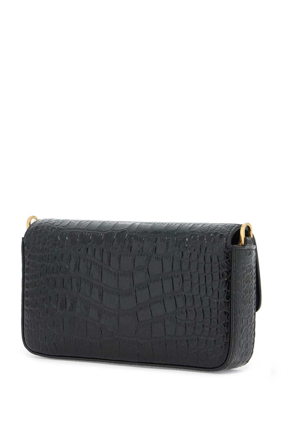 MINI WALLIS CROCODILE PRINT LEATHER BAG. - 2