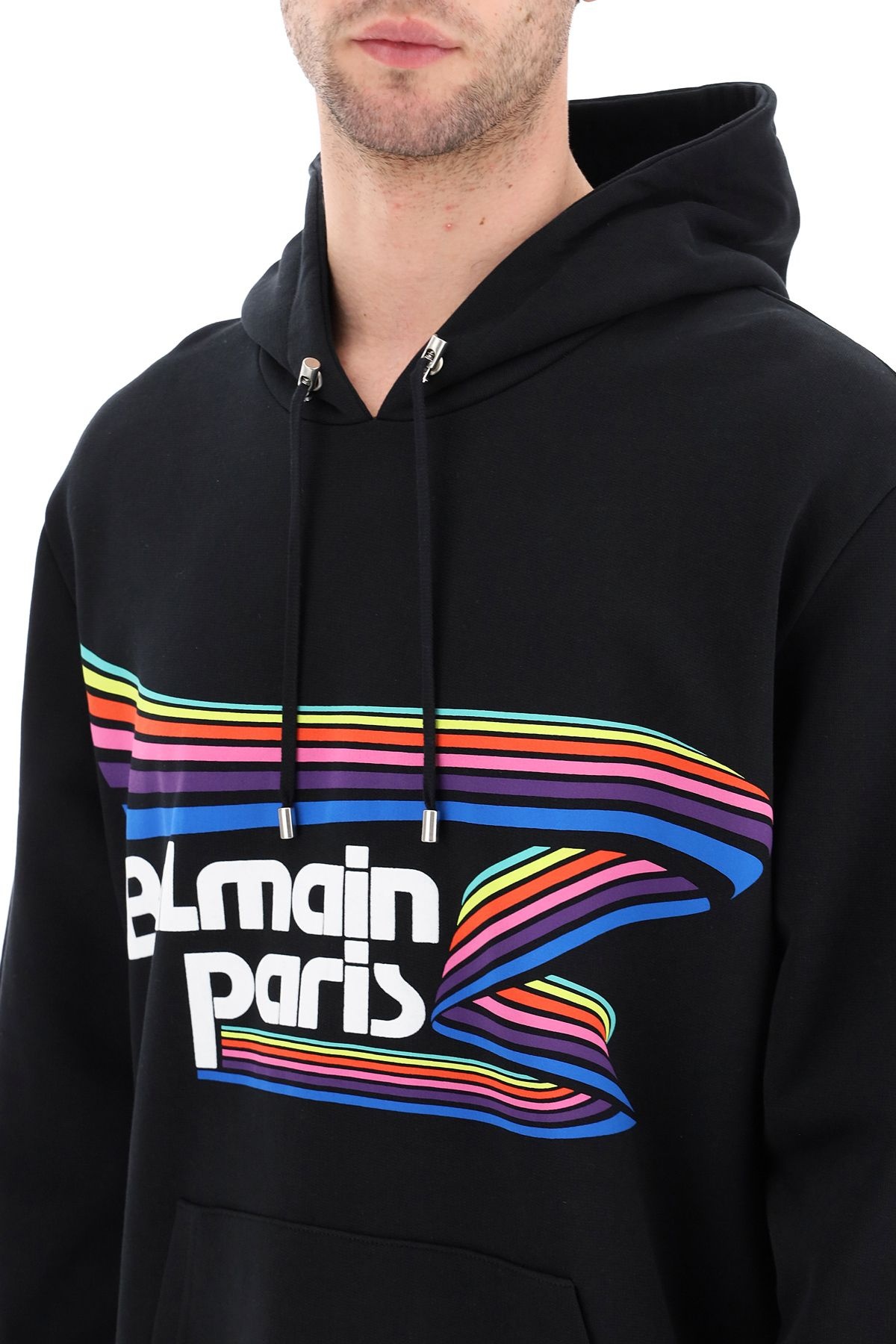 SWEATSHIRT WITH MULTICOLOR RUBBER FLOCK LOGO - 5