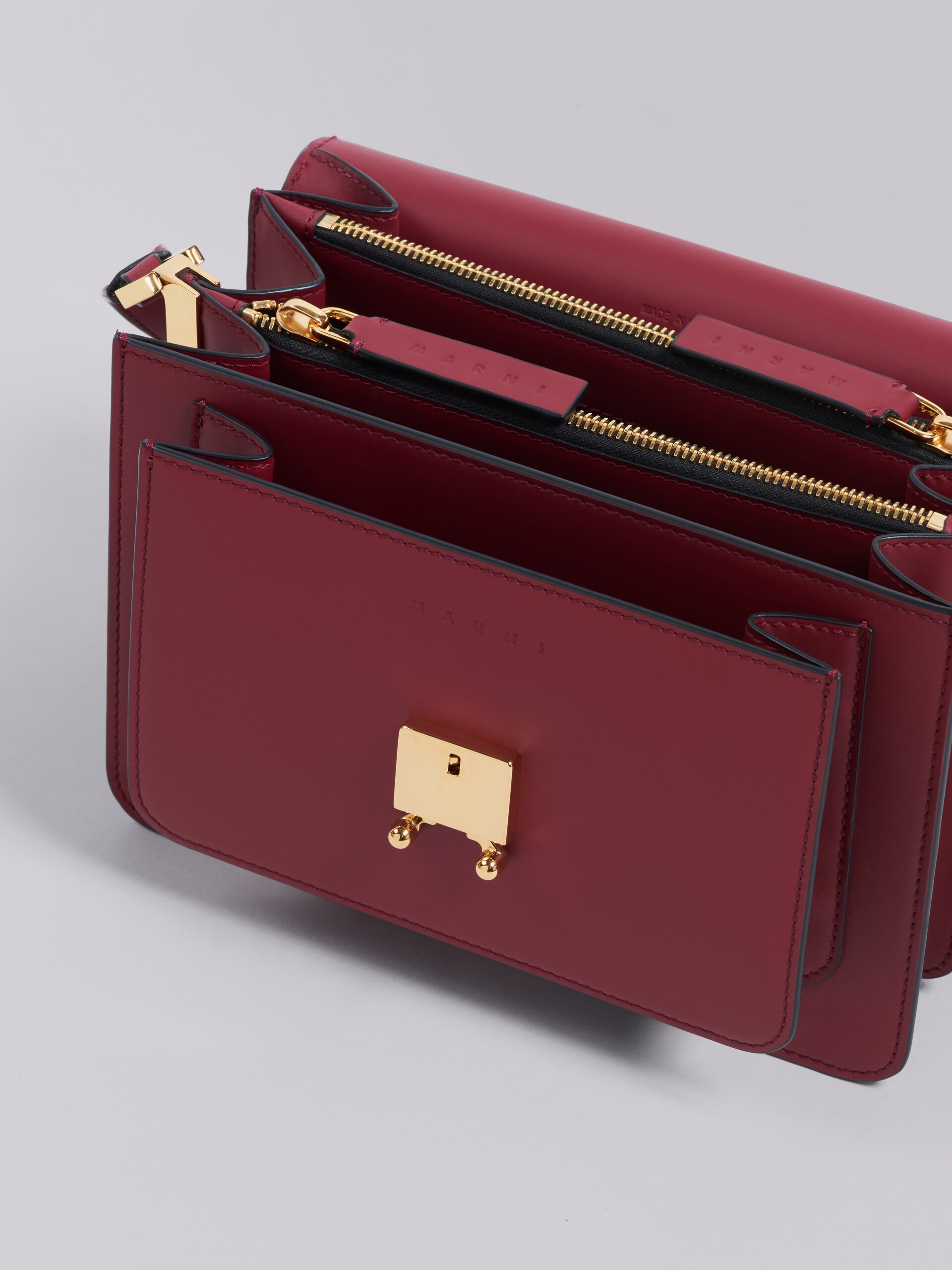 TRUNK MEDIUM BAG IN RED LEATHER - 3