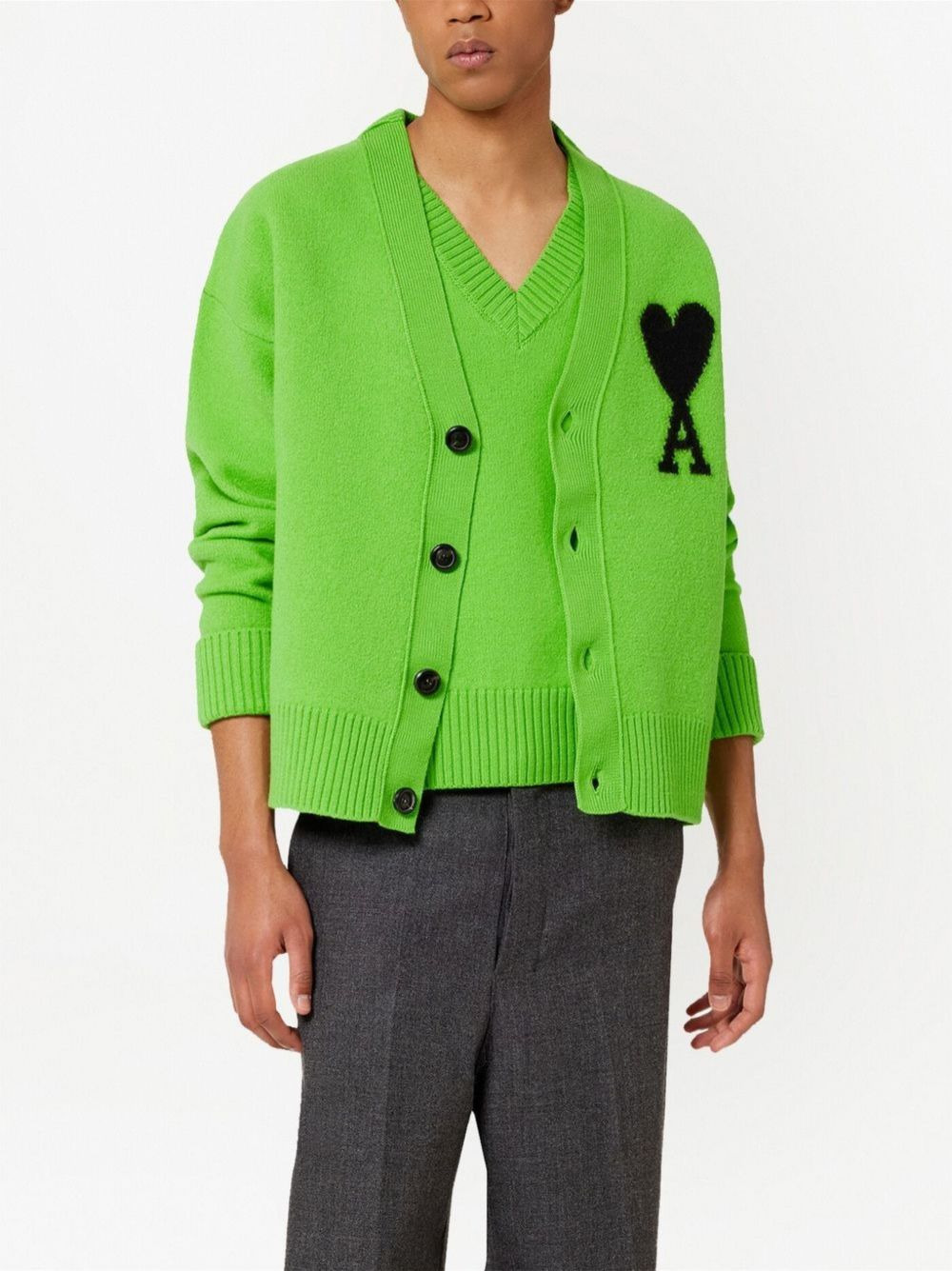 oversize Ami De Coeur V-neck cardigan - 4
