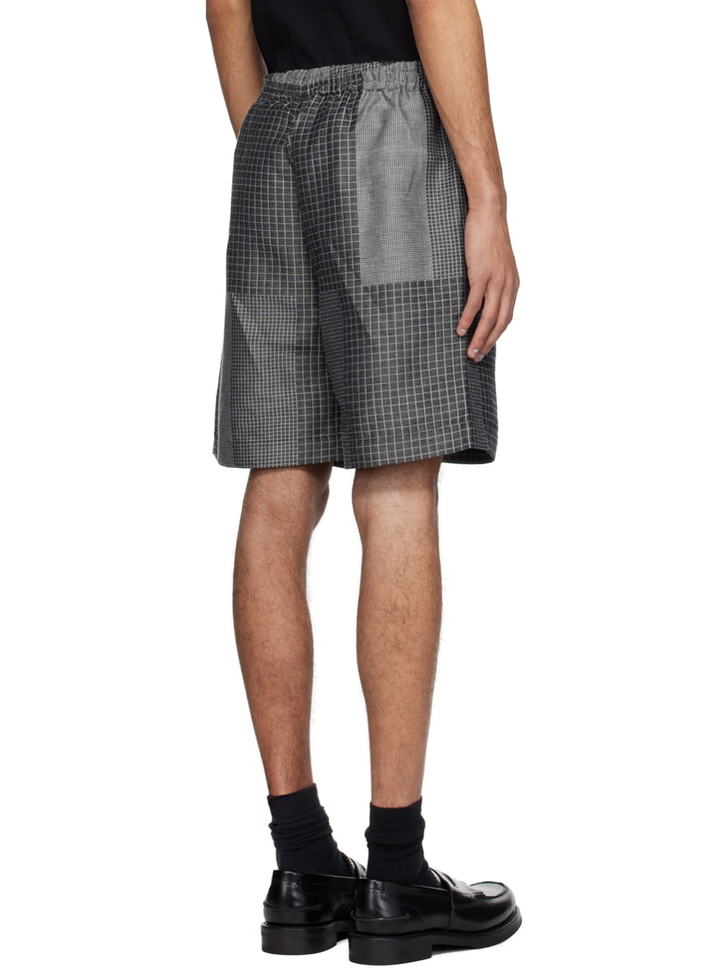 Gray Jacquard Shorts - 3
