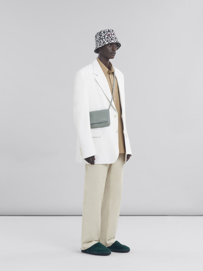 STRAIGHT LEG IVORY ORGANIC COTTON TROUSERS - 5