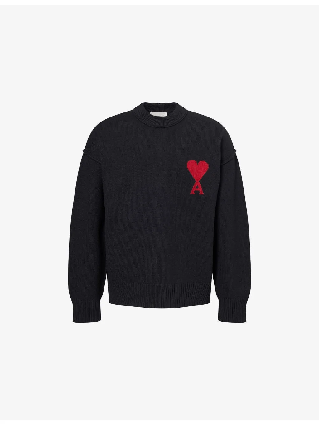Logo-Knit Crewneck Wool Jumper - 1