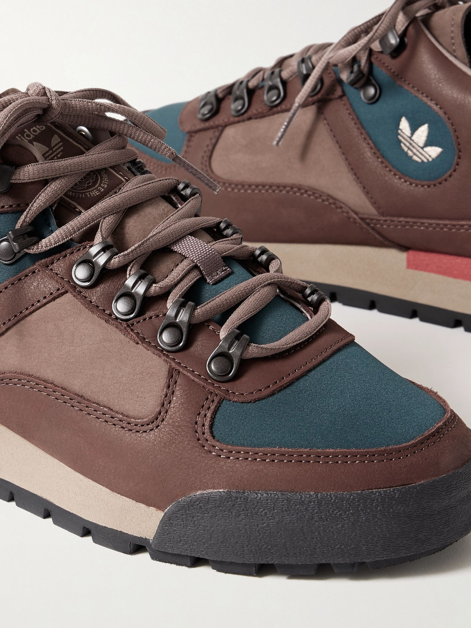 Grisedale Spezial Suede and Satin-Trimmed Nubuck Sneakers Brown - 5