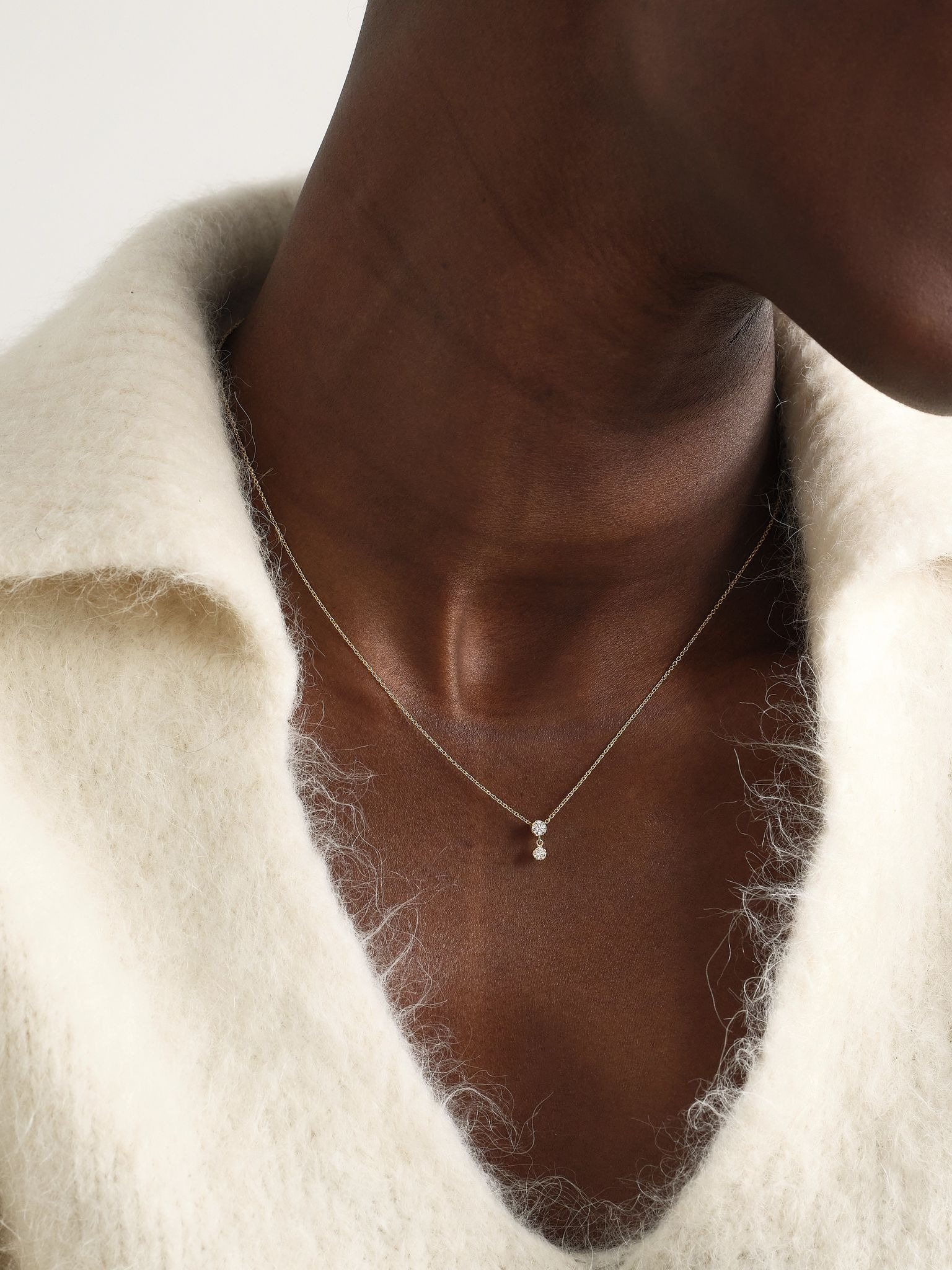 Venus 18-karat recycled gold diamond necklace Gold - 2