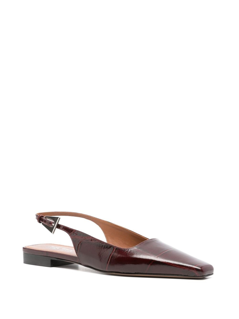 PARIS TEXAS embossed-crocodile ballet flats outlook