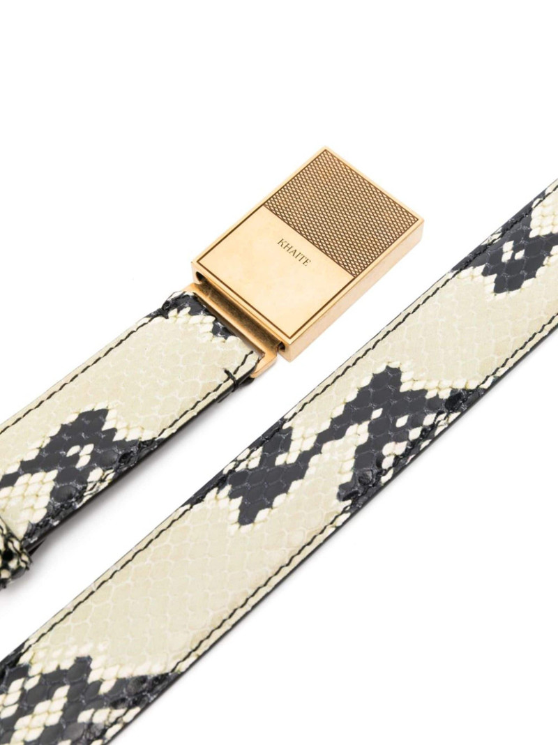 KHAITE snakeskin-effect belt outlook