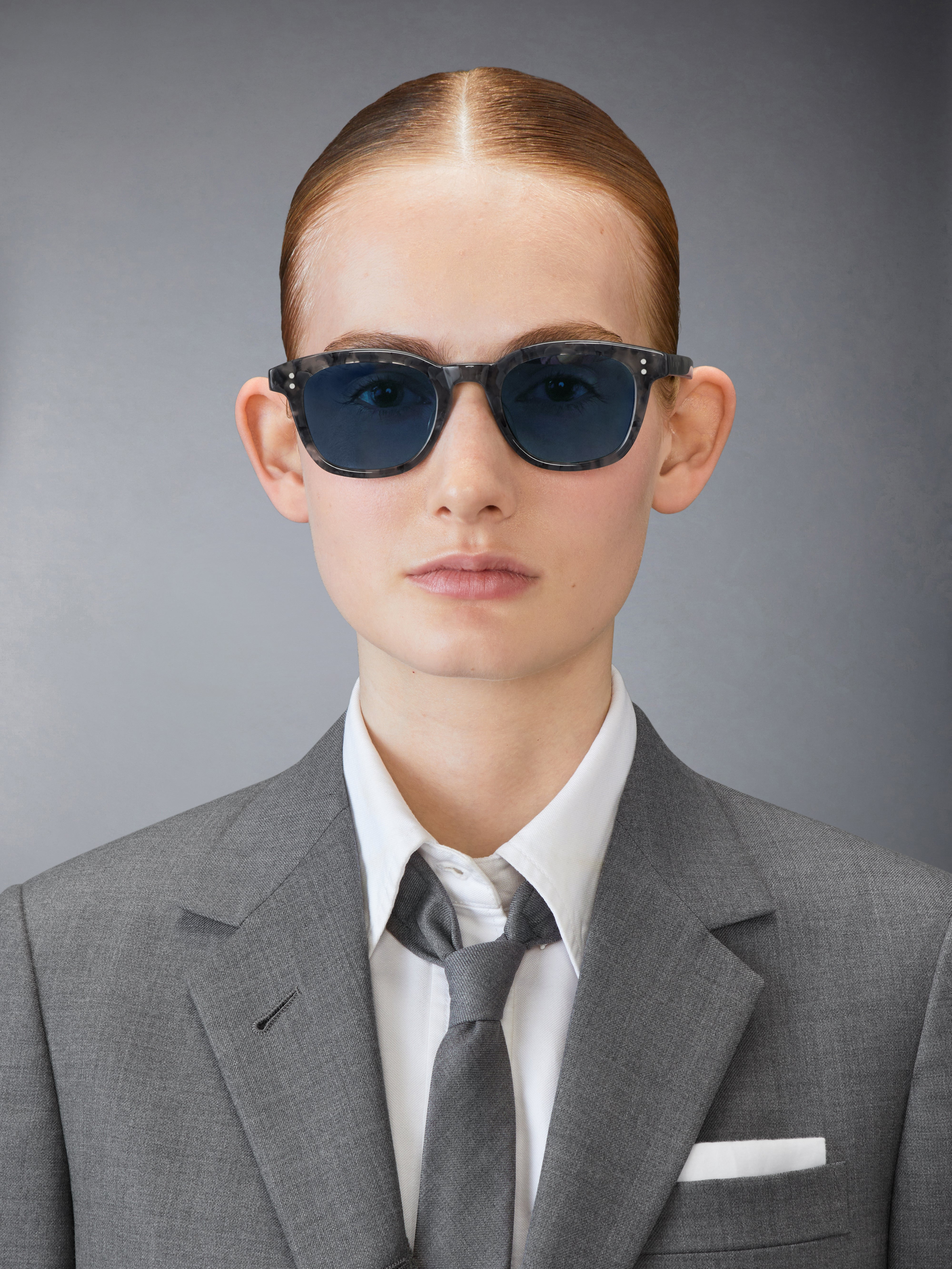 TORTOISE ACETATE RECTANGULAR SUNGLASSES - 3