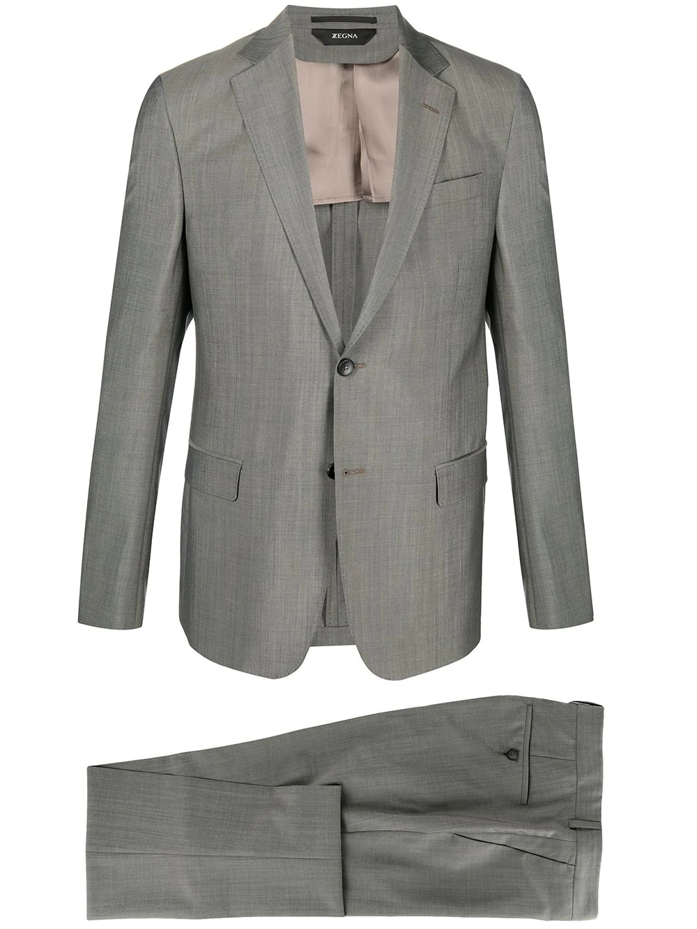 single-breasted two-piece suit - 1