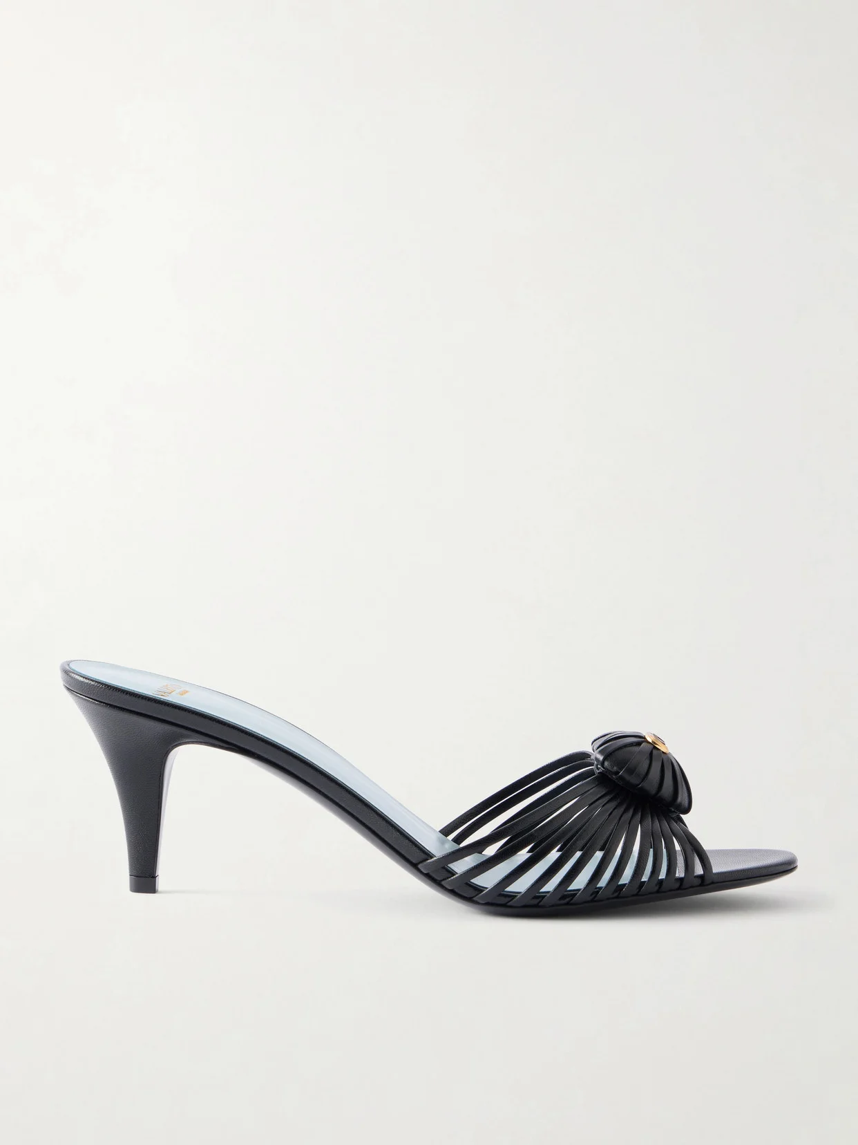 Striped Leather Mid Heel - 1
