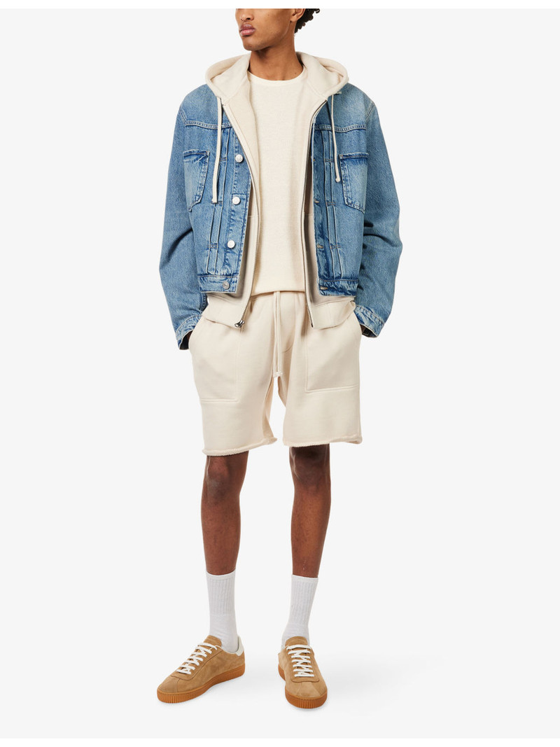 PAIGE Ruiz Raw-Hem Cotton-Jersey Shorts outlook