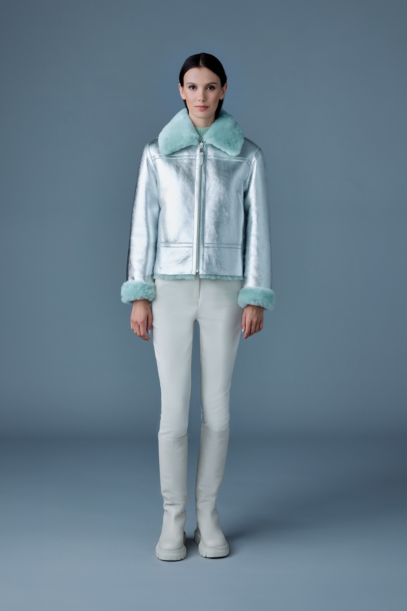 BETTY 2-in-1 reversible leather shearling jacket - 2