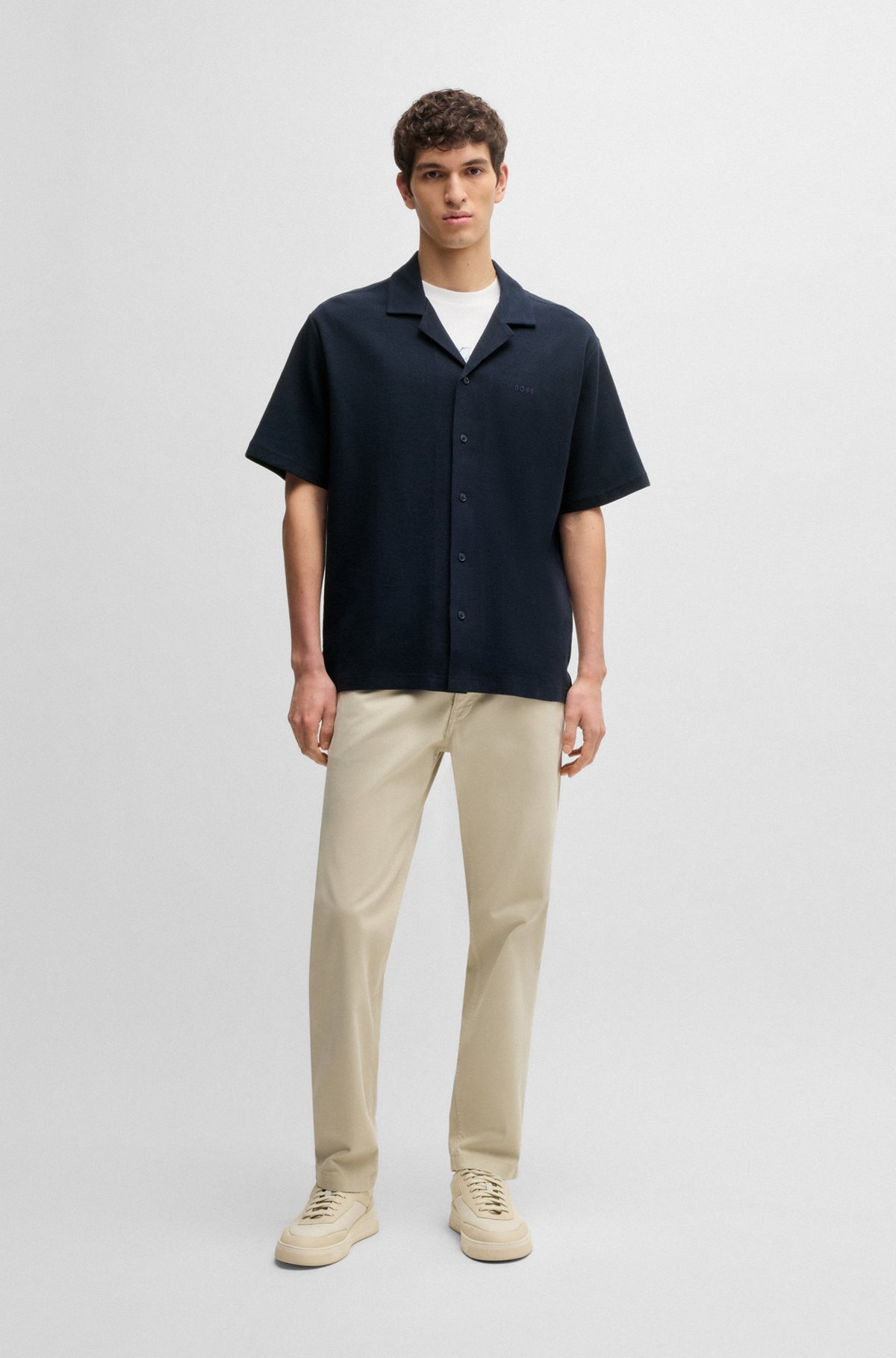 RELAXED-FIT SHIRT IN WAFFLE COTTON - 4
