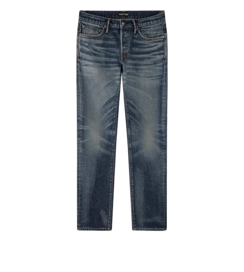 BLUE STRETCH SLIM FIT DENIM 1