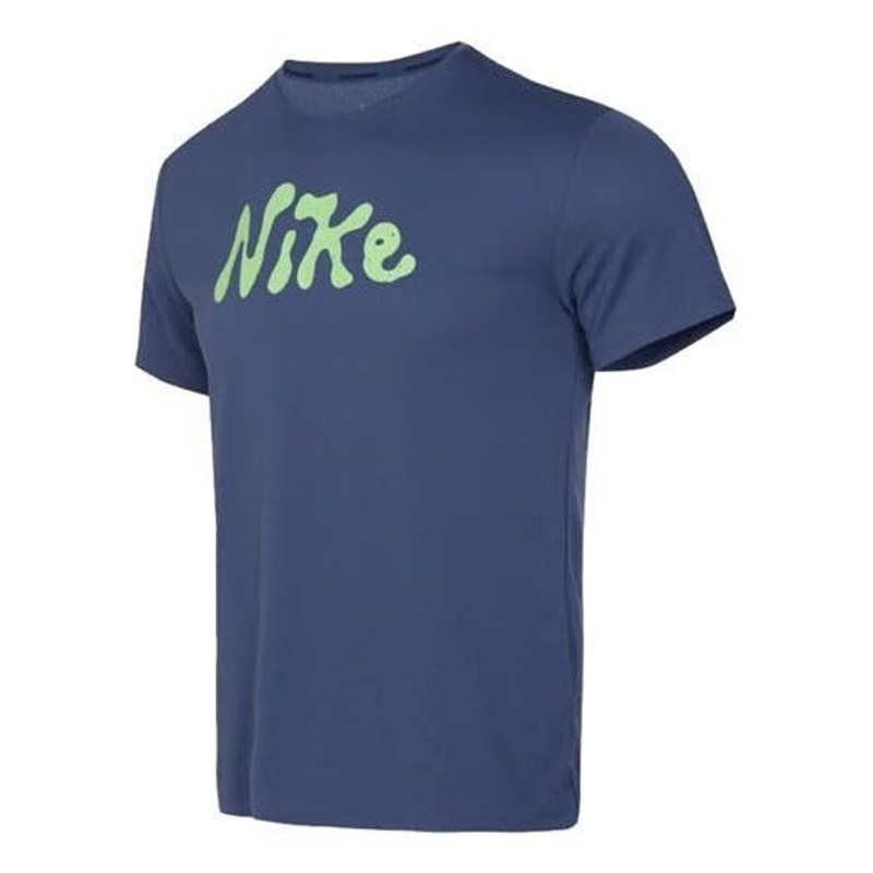 Nike Dri-FIT UV Miler Studio'72 Short Sleeve Running Top 'Blue' FB7947-491 - 1