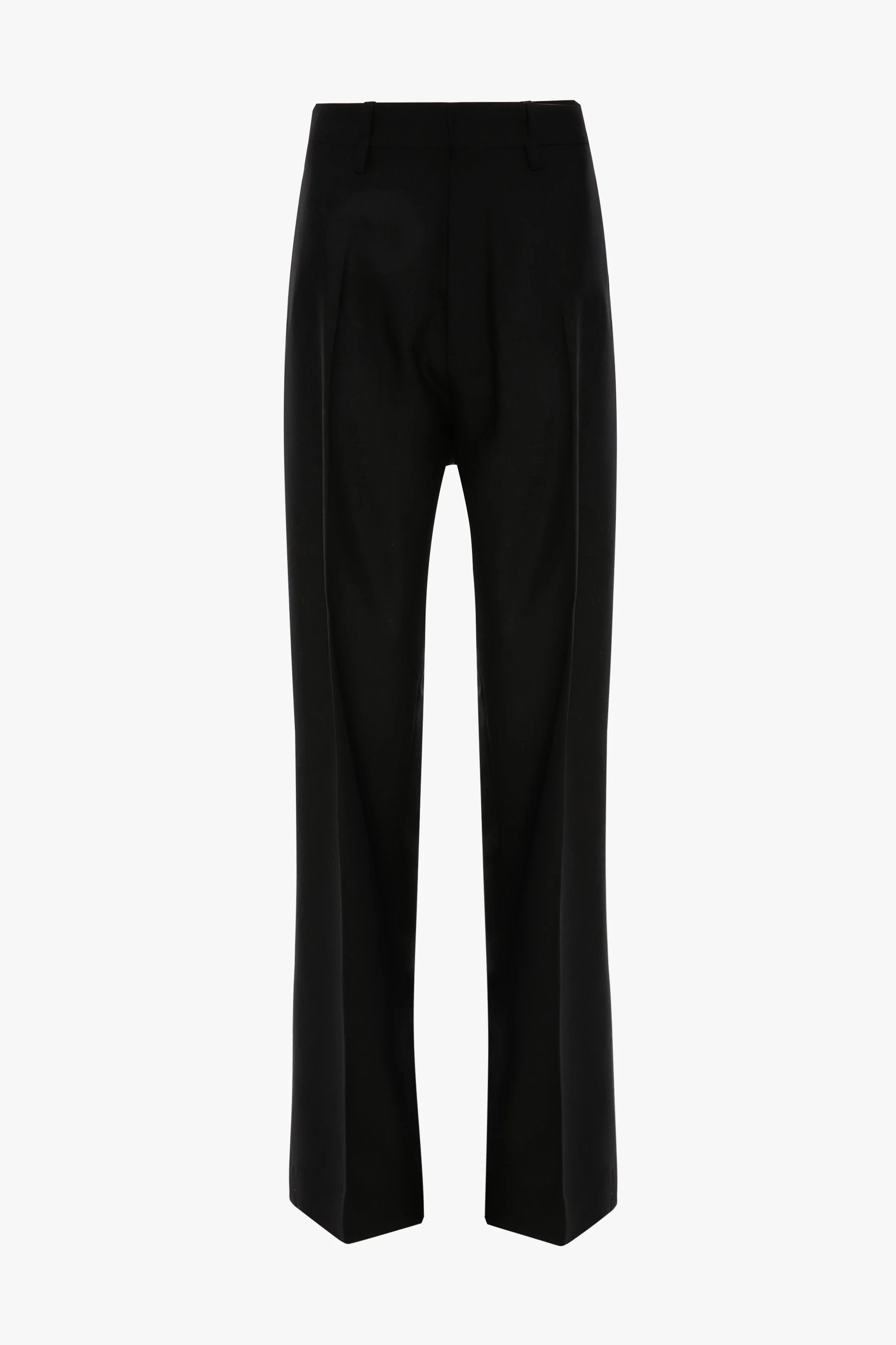Curved Leg Trouser In Black - 1