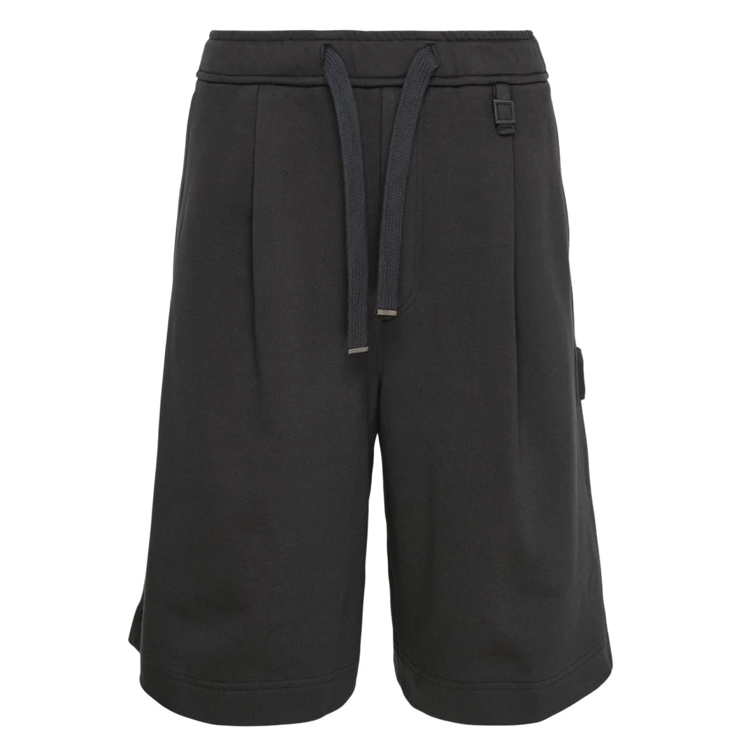 Pleated Drawstring Shorts - 1