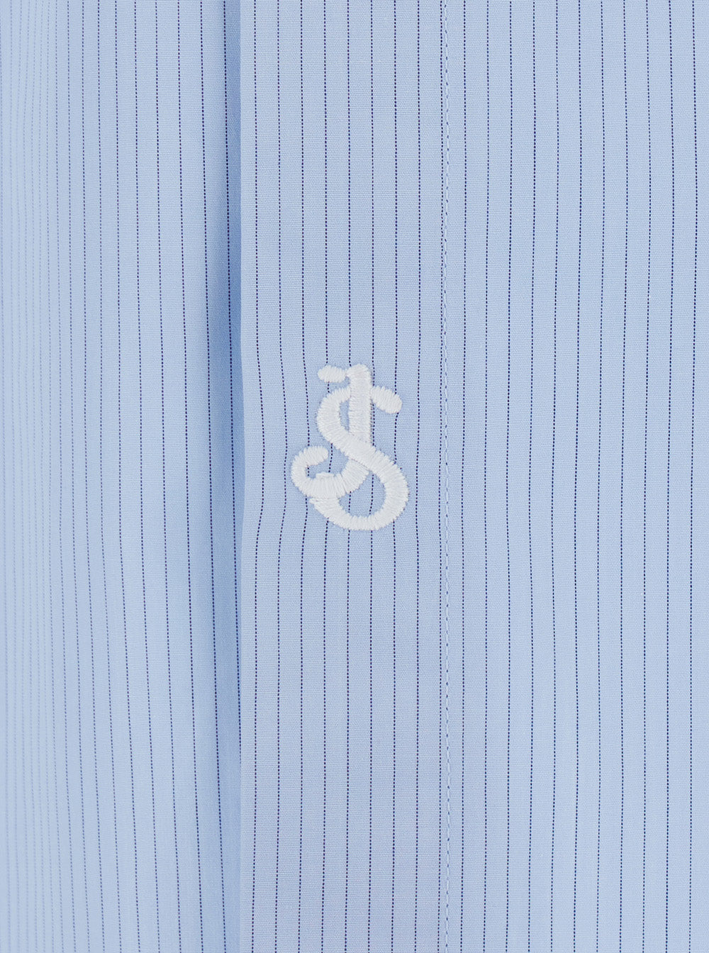 Jil Sander Men Light-Blue Pinstriped Shirt With Pointed Collar In Cotton Man - 3
