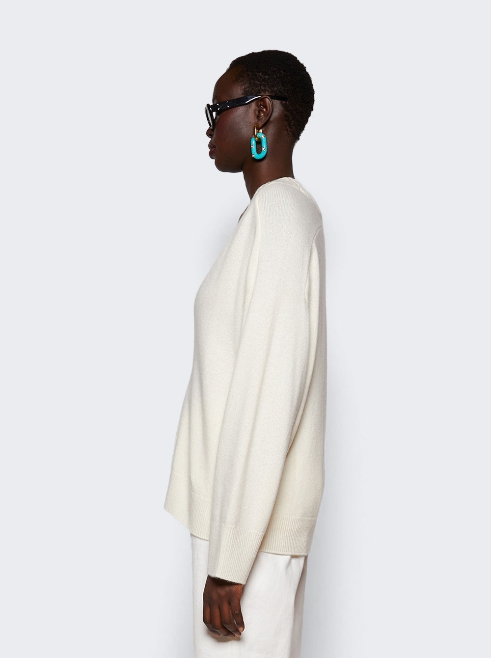 Sage Cashmere Sweater Ivory - 4