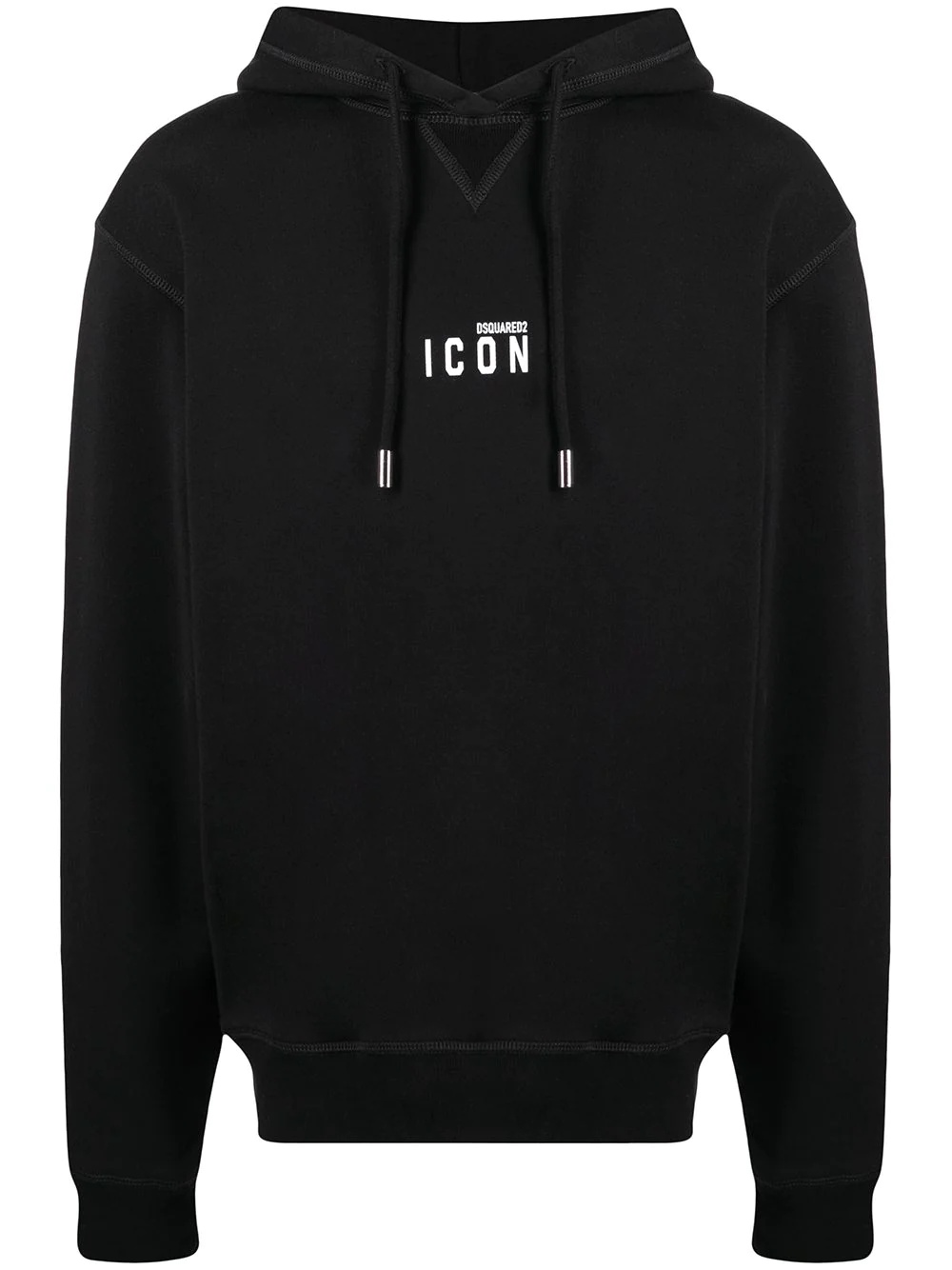 micro logo print hoodie - 1