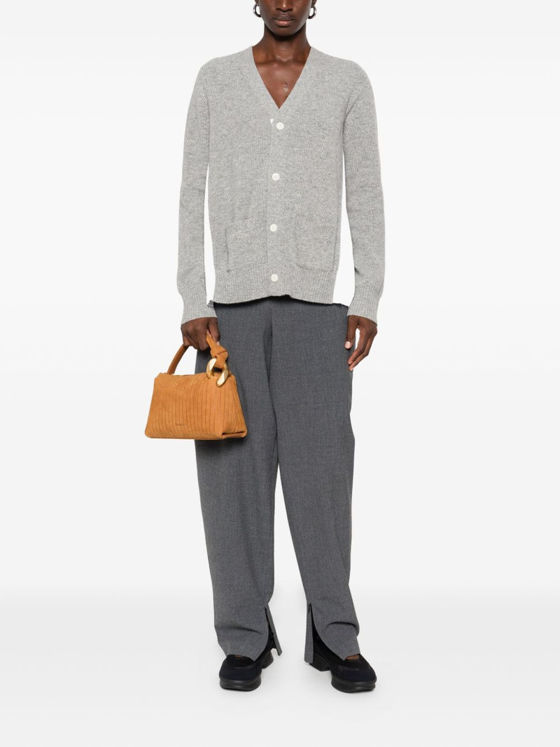 sacai pleated-detail button cardigan outlook