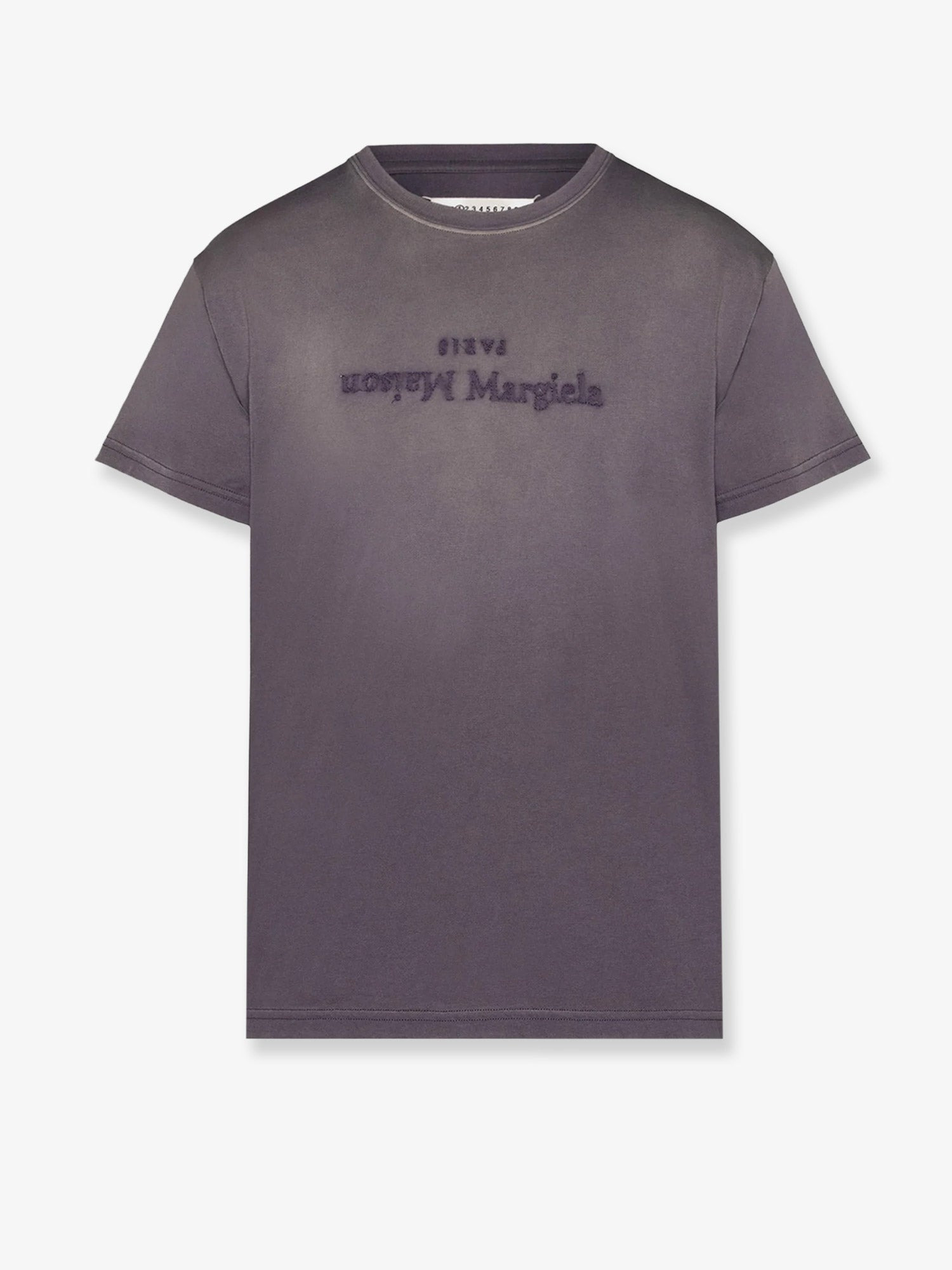 Cotton T-Shirt With Rewashed Effect - 1