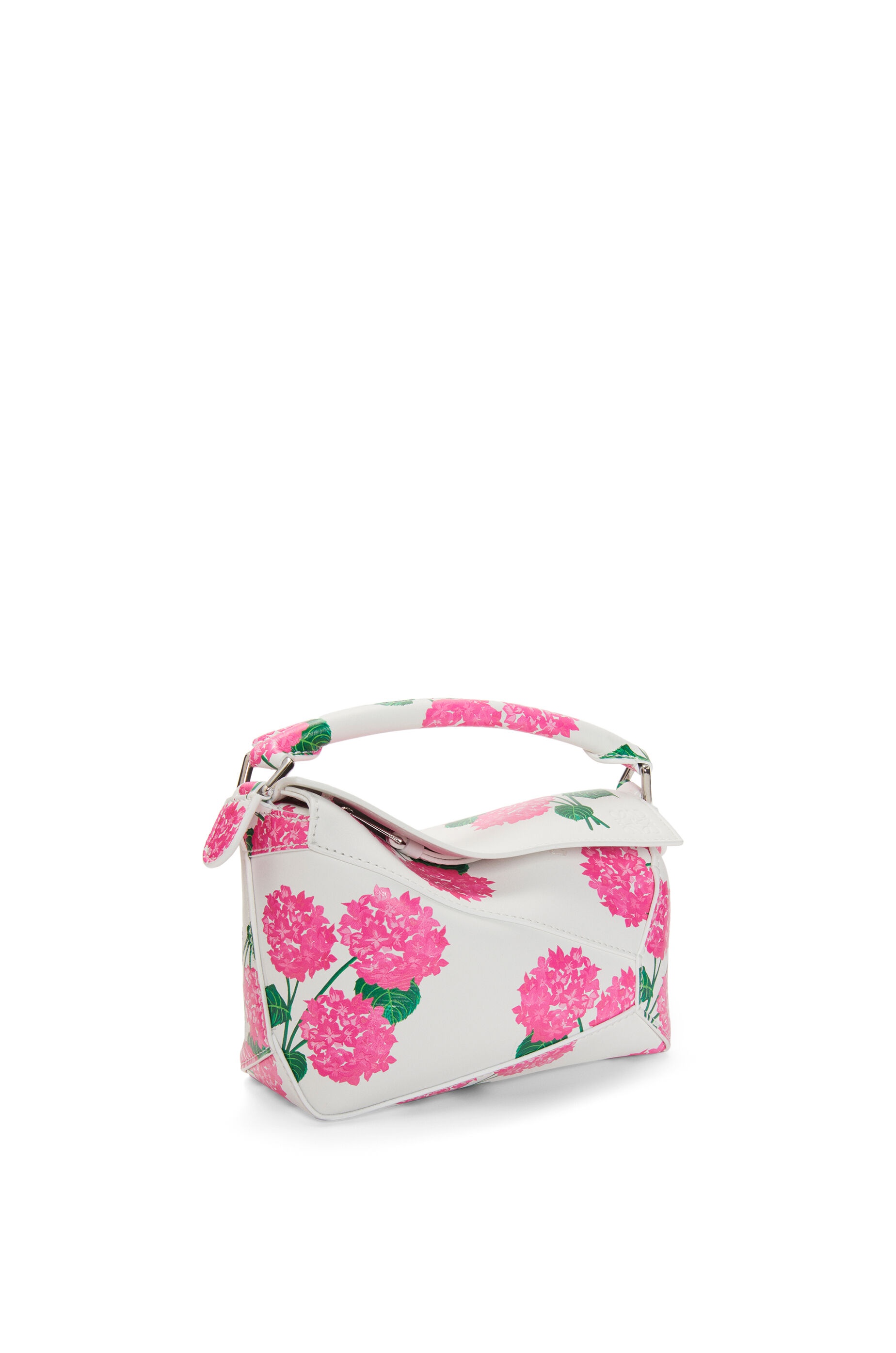 Loewe Mini Flower Puzzle Edge bag in satin calfskin | REVERSIBLE