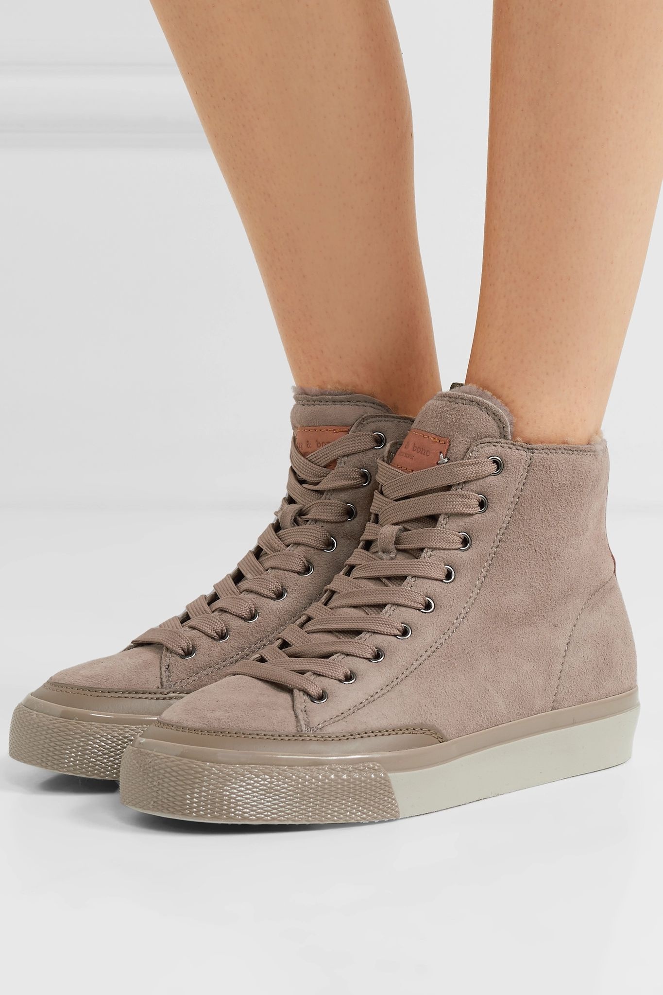 RB shearling-lined suede sneakers - 2