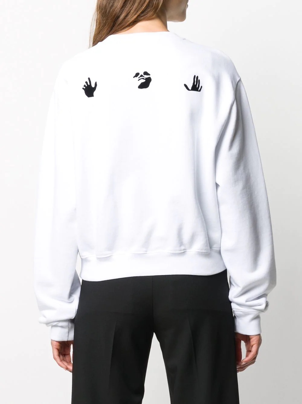 Boyfriends print cropped sweatshirt - 4