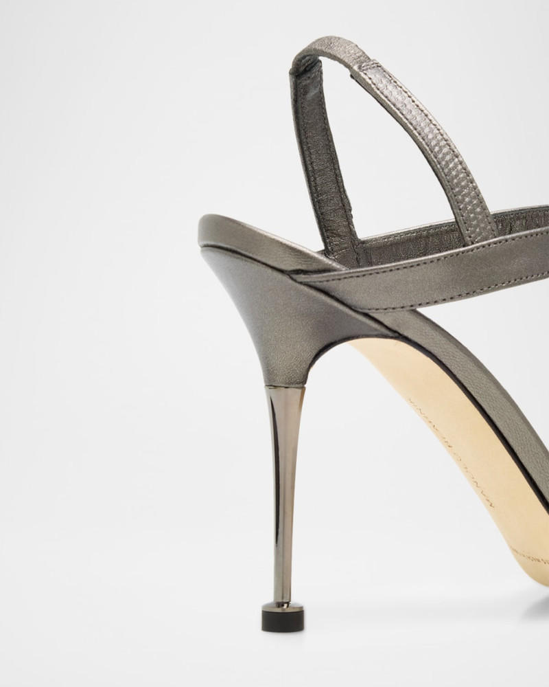 70mm Retaux Metallic Leather Sandals 3