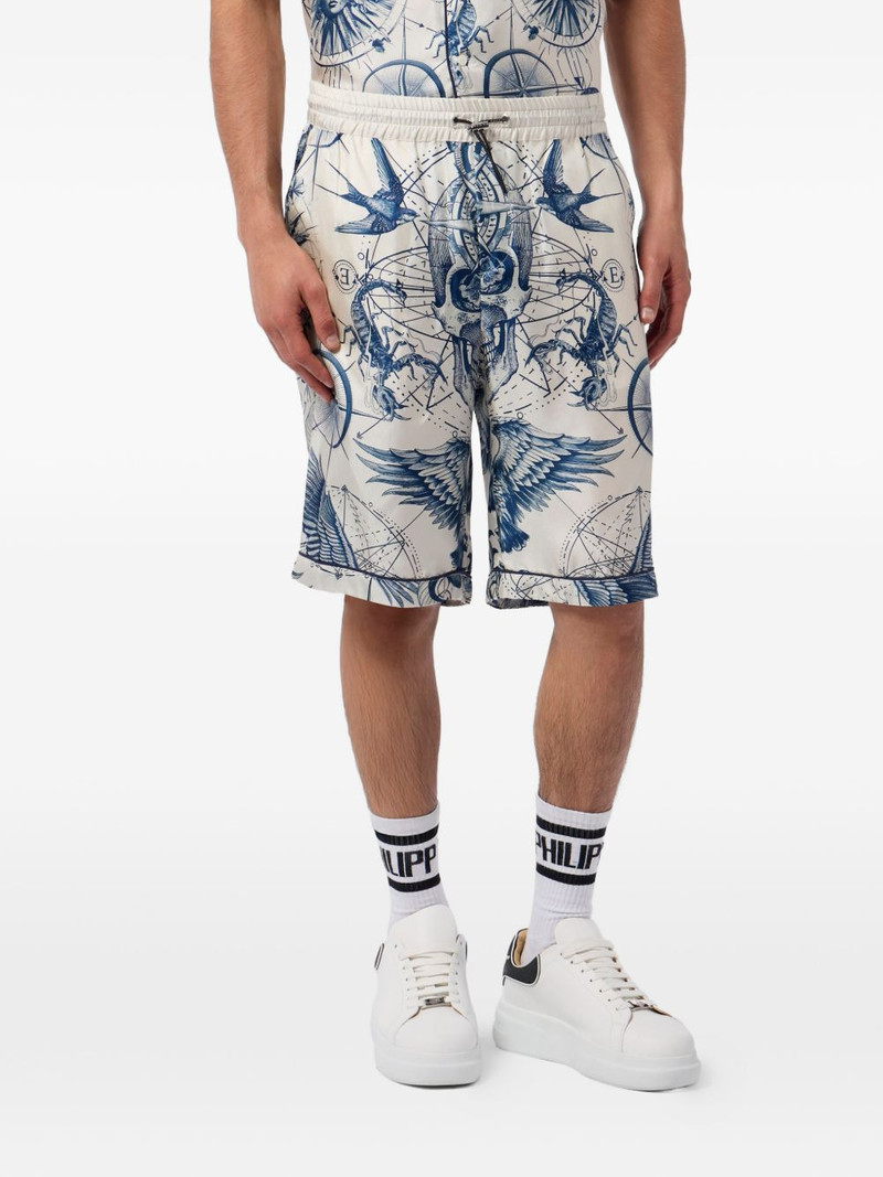PHILIPP PLEIN printed shorts outlook