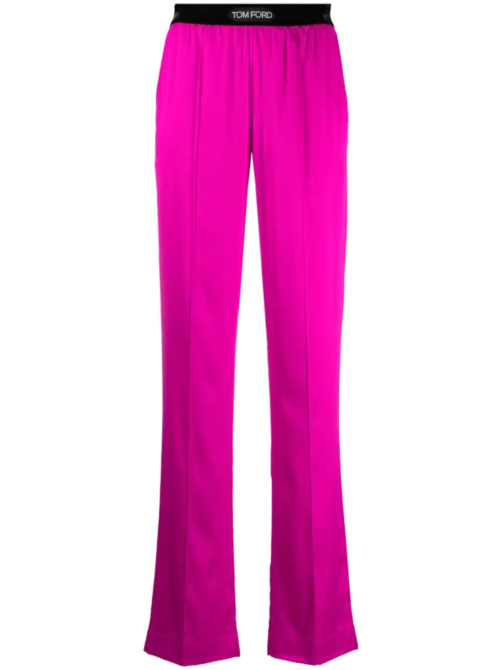 logo-patch straight-leg trousers - 1