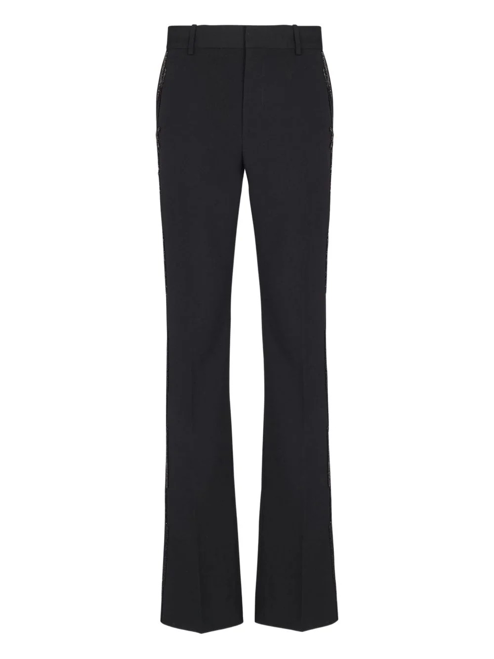 crystal-embroidered wool trousers - 1